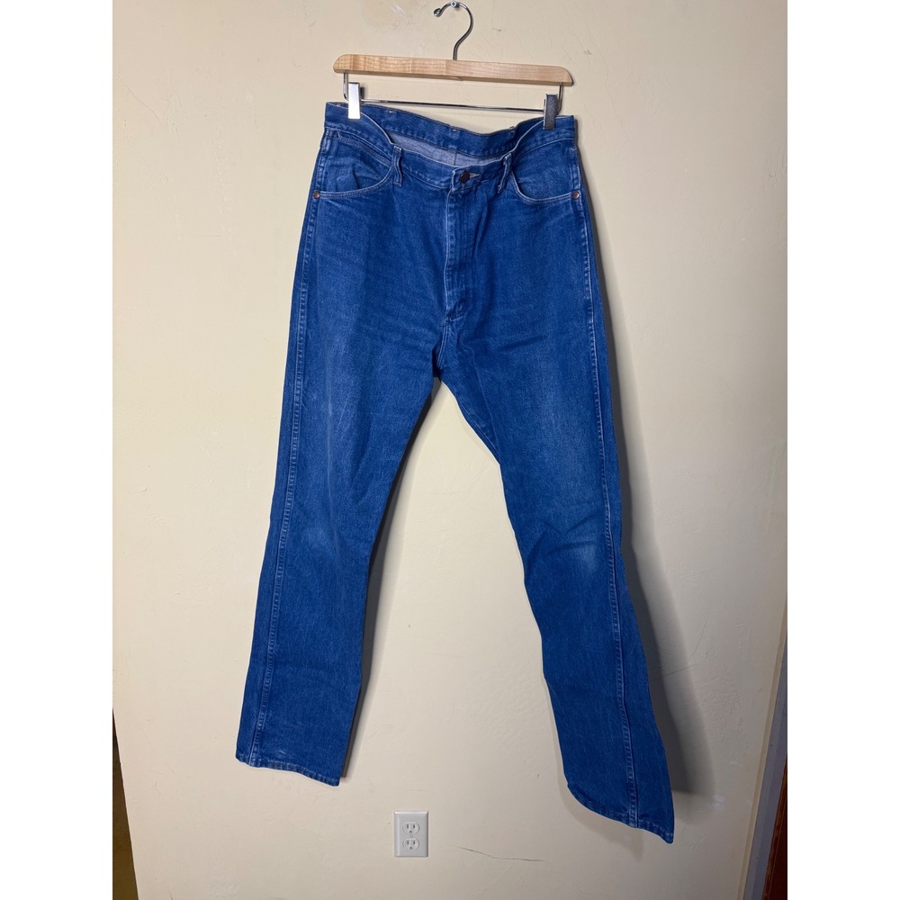 Wrangler Jeans Mens 38x36 Blue Denim Pants Cowboy Western‎ Workwear vtg